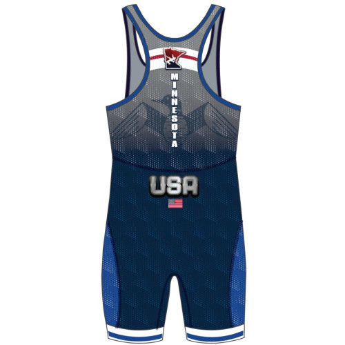MN/USA Wrestling Team Blue Nike Singlet 2022